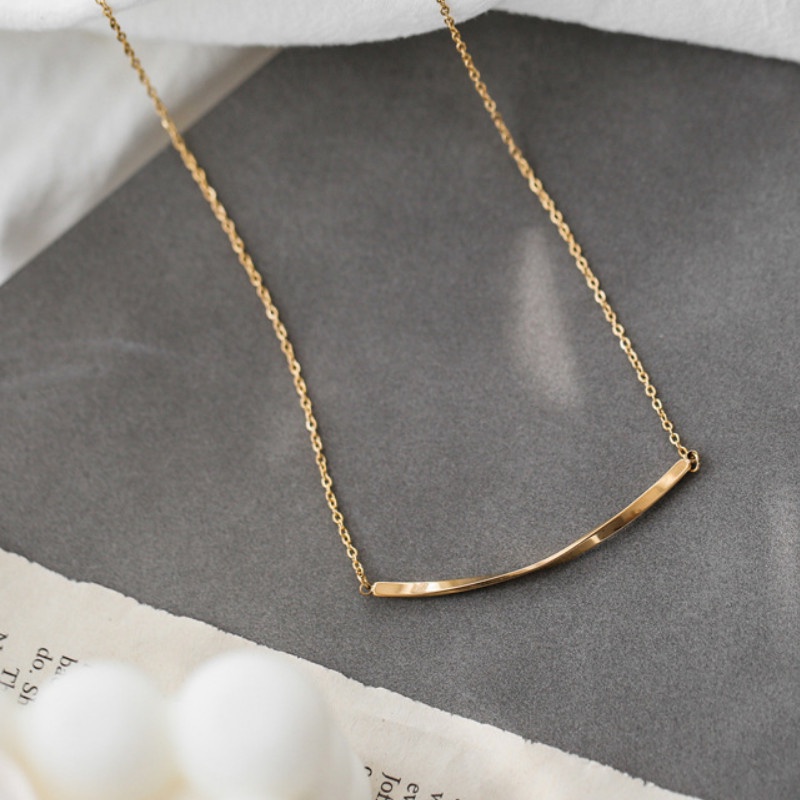 Dây Chuyền Thanh Xoắn Đơn Giản Titan Ko Đen TT 3891