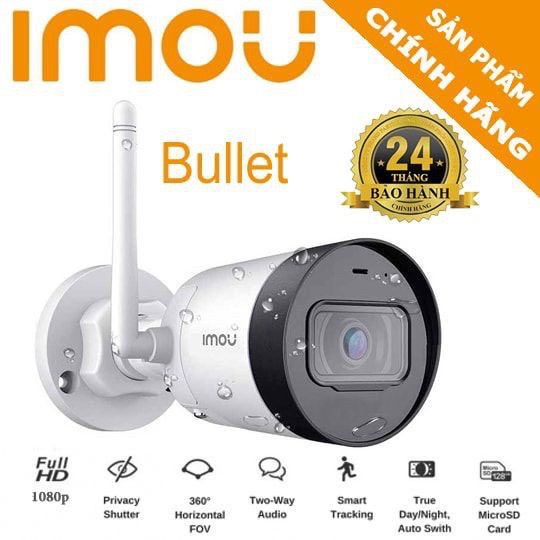Camera IP IMOU Bullet 2E ngoài trời,IPC-F22FP 2Mpx Hàng Chính Hãng