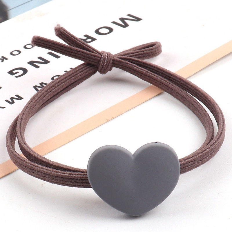 Dây Buộc Tóc Cao Su Co Giãn Hình Nơ Trái Tim Phong Cách Hàn Quốc Cho Nữ
