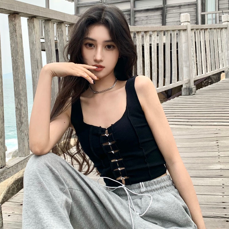 Áo Tank Top Hai Dây Màu Sắc Thời Trang Mùa Hè Quyến Rũ Cho Nữ