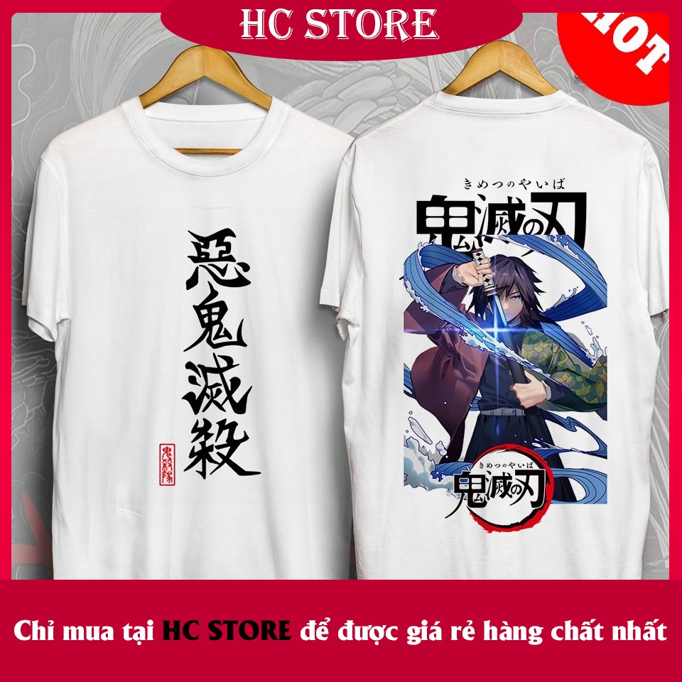 BST Áo Thun KIMETSU NO YAIBA Siêu Đẹp | Áo Phông DEMON SLAYER Tanjirou | Giyuu | Zenitsu | Nezuko cực ngầu siêu chất