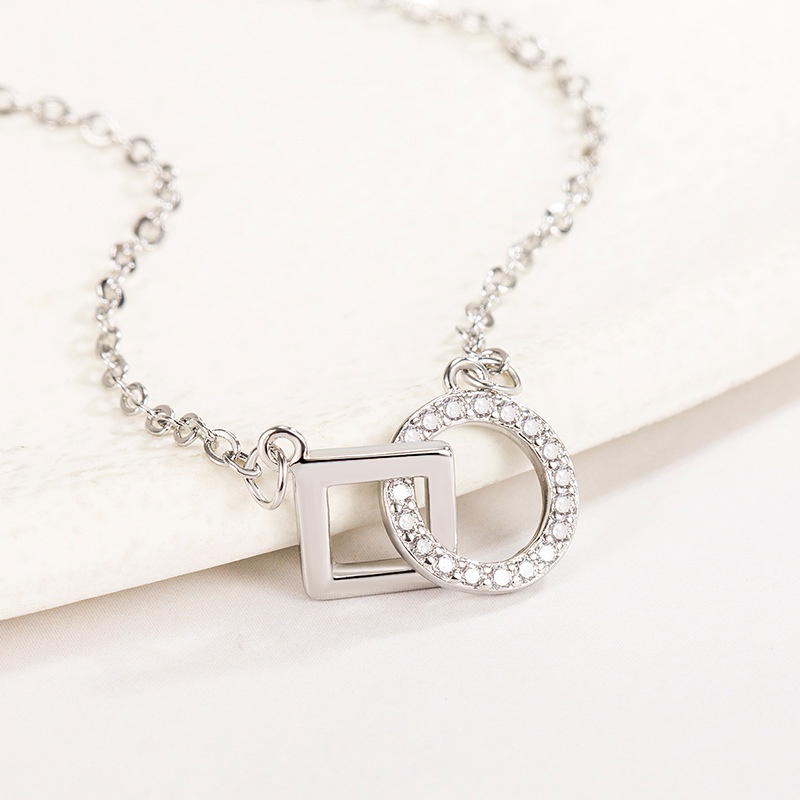 Vòng Đeo Tay Khóa Tròn Đính Kim Cương Đơn Giản Thời Trang Phong Cách Hàn Quốc