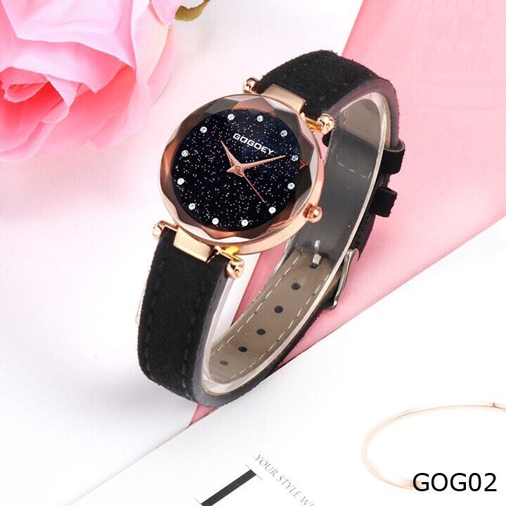Đồng Hồ Nữ Gogoey Thời Trang Dây Da Nhung | BigBuy360 - bigbuy360.vn