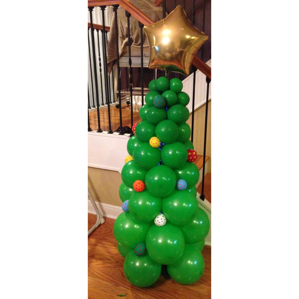 trang trí bong bóng cây thông