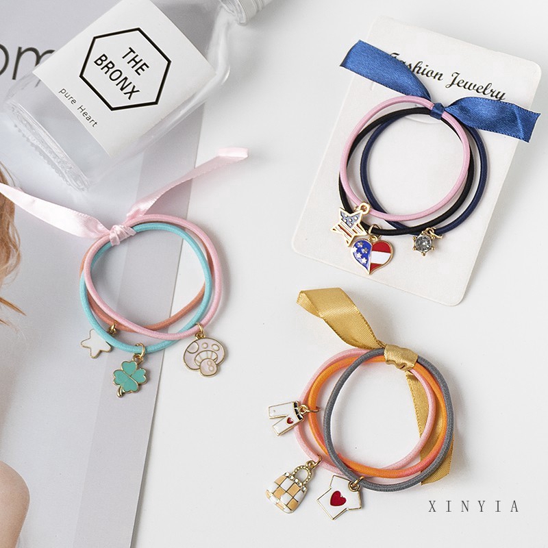 Dây buộc tóc 3 lớp co giãn sành điệu dành cho nữ