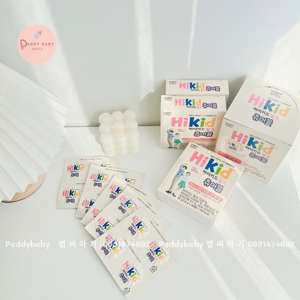 Sữa Tươi Hikid Dạng Kẹo Hàn Quốc - Hộp 60 viên cho bé từ 3-12y