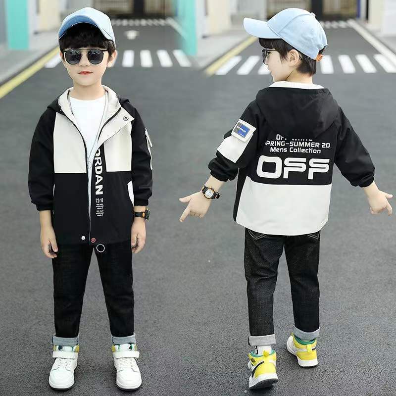 Áo Khoác Chống Gió Phong Cách Xuân Thu Hàng Mới Dành Cho Bé Trai 2022