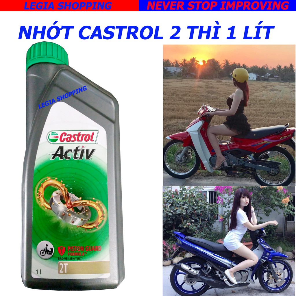 1 CHAI NHỚT CASTROL 2 THÌ 2T 1 LÍT