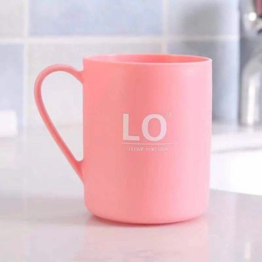 Cốc đánh răng, uống nước in chữ LOVE đẹp và cute