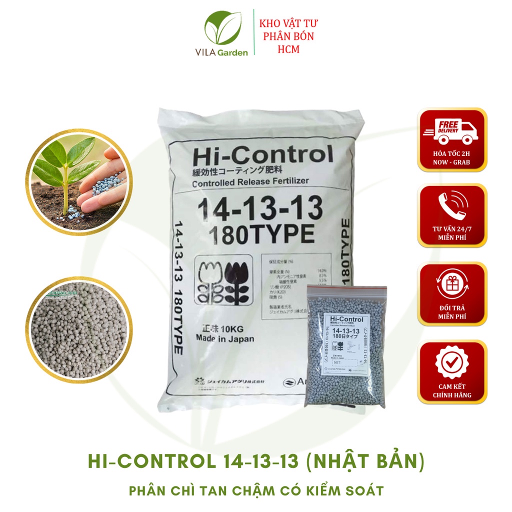 Phân chì tan chậm Nhật Bản Hi control 14-13-13 180TYPE (500g)