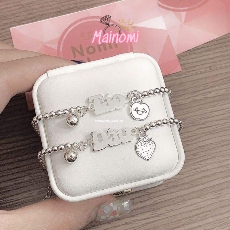 Vòng tay chuẩn bạc cho bé Miễn Phí 1Charm+1CHUÔNG làm tên bé theo yêu cầu Mainomi Shop Bạc Xinh