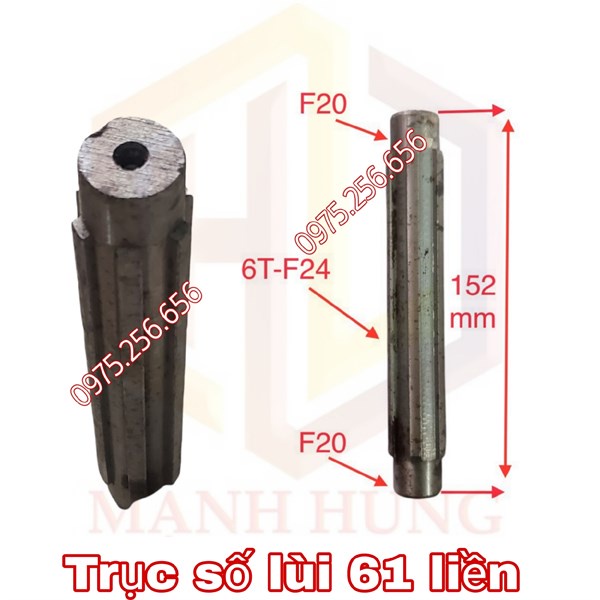 trục số lùi 61 liền