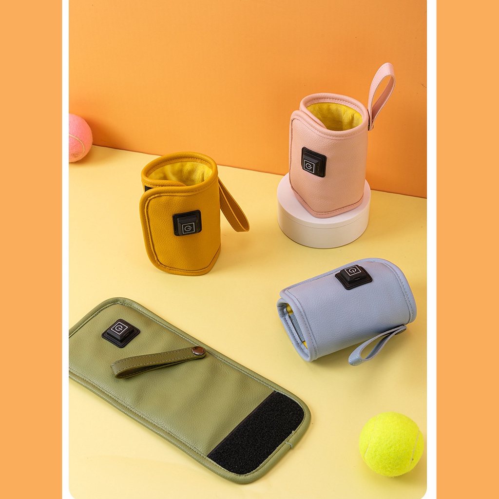 Túi Hâm Ủ Bình Sữa Di Động Cho Bé Giữ Nhiệt Thông Minh Đa Năng Từ 40-60 Độ Có Dây Sạc Đi Kèm