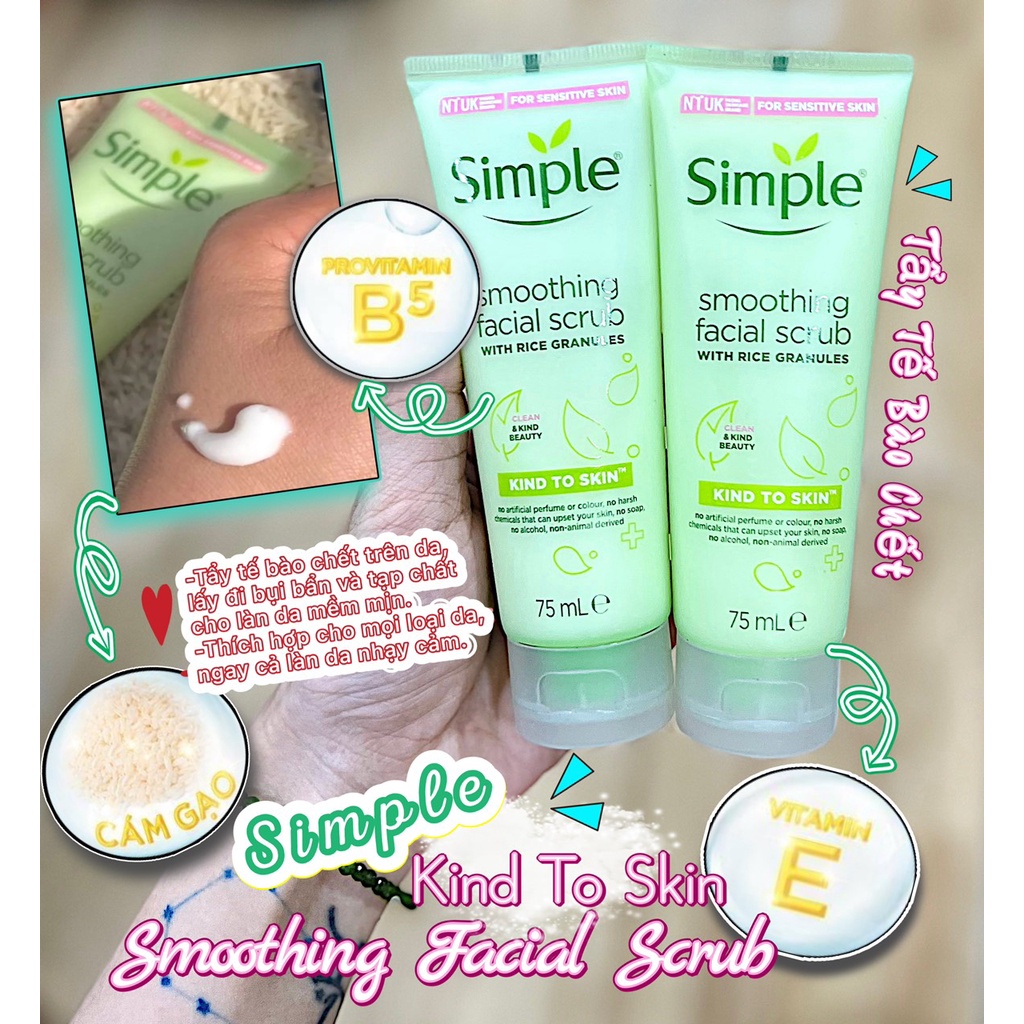 Tẩy da chết Simple Smoothing Facial Scrub
