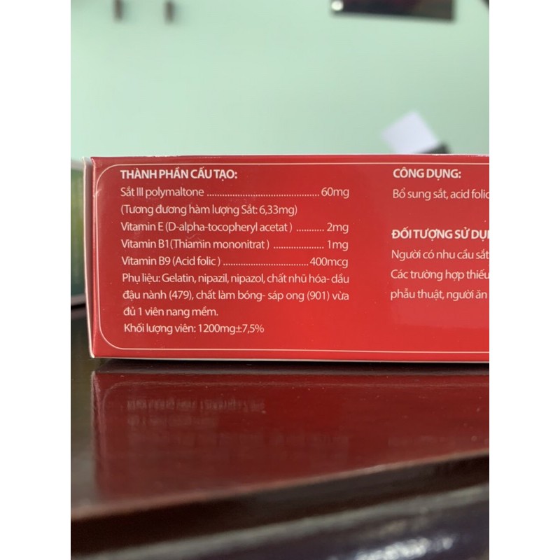 Viên Bổ Máu FEFOLIC  KOREANNA - Hộp 60 Viên - Bổ Sung Fe, Acid Folic Cho Cơ Thể, Giảm Nguy Cơ Thiếu Máu Do Thiếu Sắt