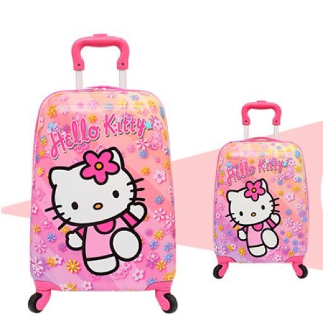 Vali kéo hello kitty in 2 mặt cho bé hàng loại 1