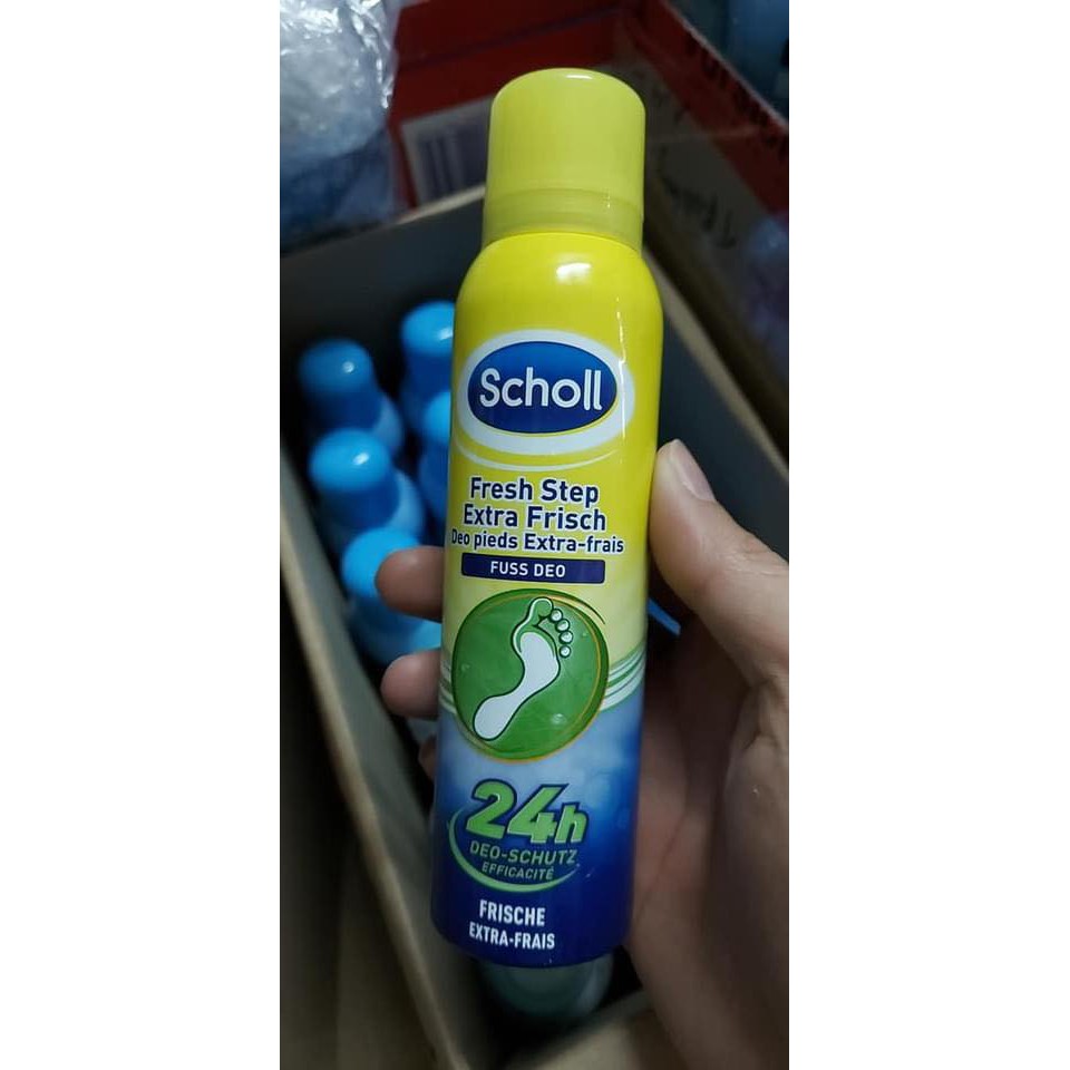 Xịt khử mùi hôi chân Scholl Fresh Step Extra Frisch Deo pieds Extra-fairs 24h