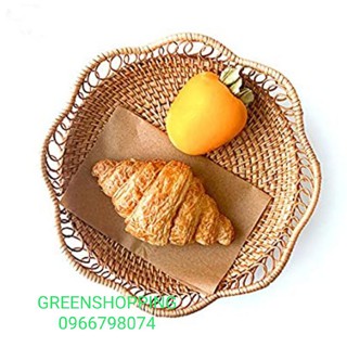 Khay mây guột viền lượn sóng (D30xH6cm, D22x H5cm)