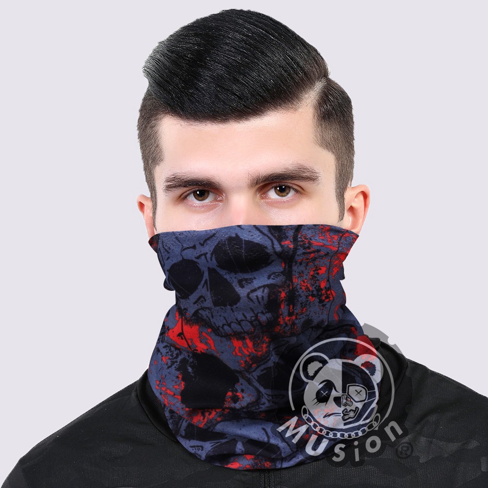 Black Skulls Party Khăn Đa Năng Đi Phượt Chống UV