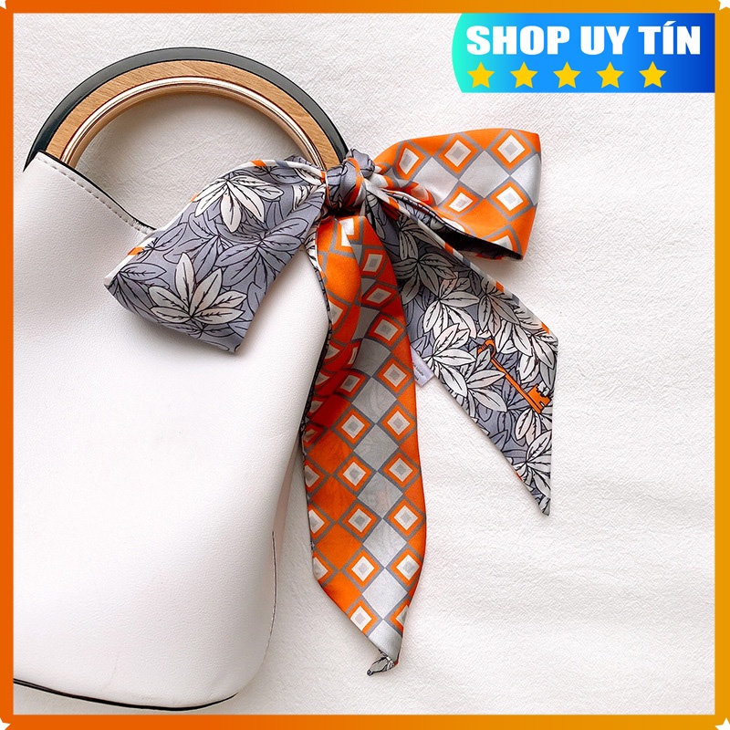 Khăn lụa quàng cổ, quấn túi size 6*125cmcm