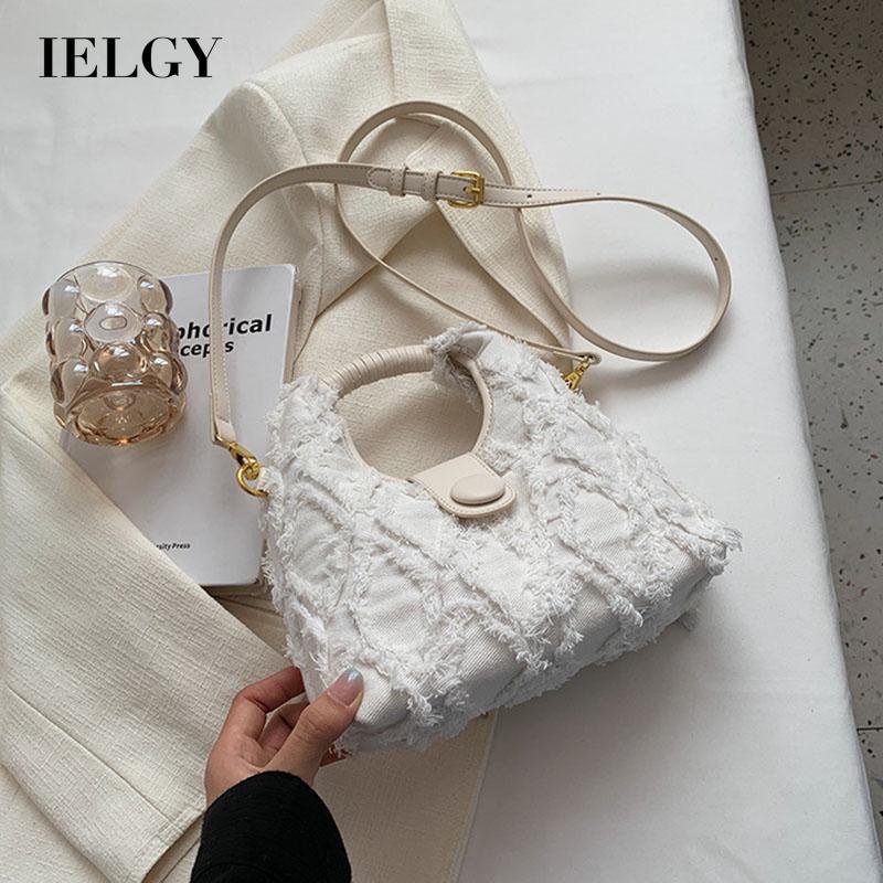 Túi IELGY đeo chéo bằng denim thời trang cho nữ