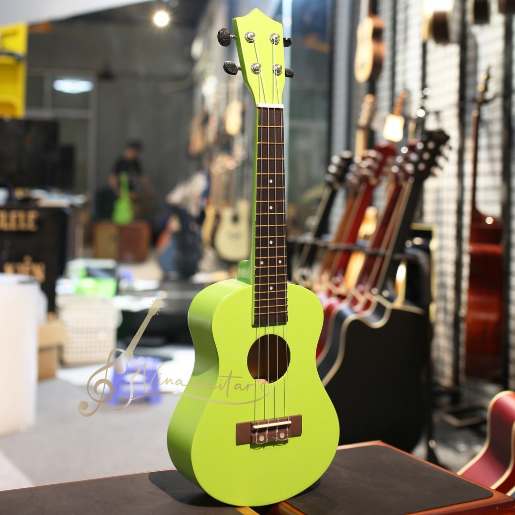 Đàn Ukulele Full Gỗ Sơn Màu Andrew M2C-T05 Soprano Concert Cần Gỗ- tặng full phụ kiện