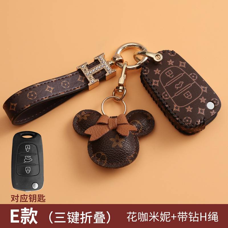 Bao da chìa khóa họa tiết thời trang dành cho chìa khóa xe hơi KIA K3 K5 SPORTAGE