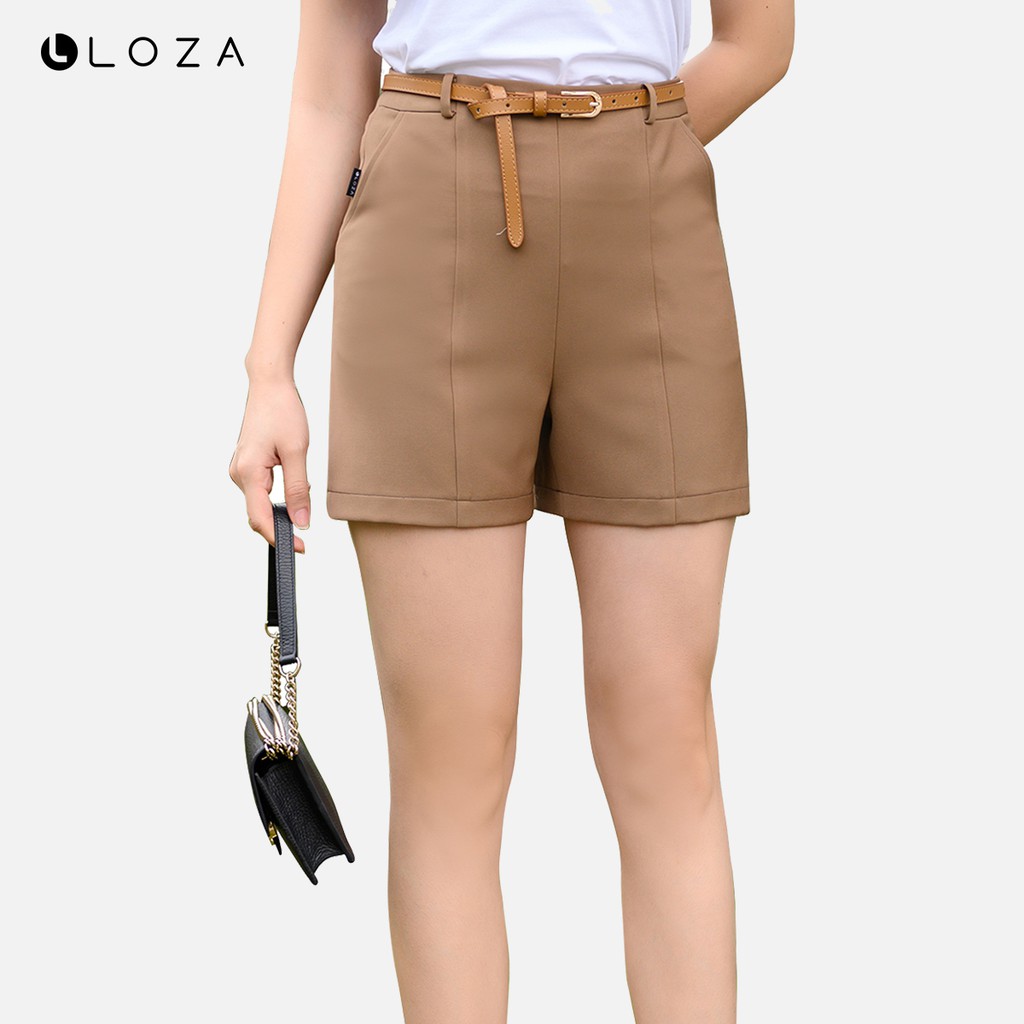 [Mã FASHIONMALLT4 giảm 15% đơn 150k] Quần short nữ LOZA cạp liền - LQ03105