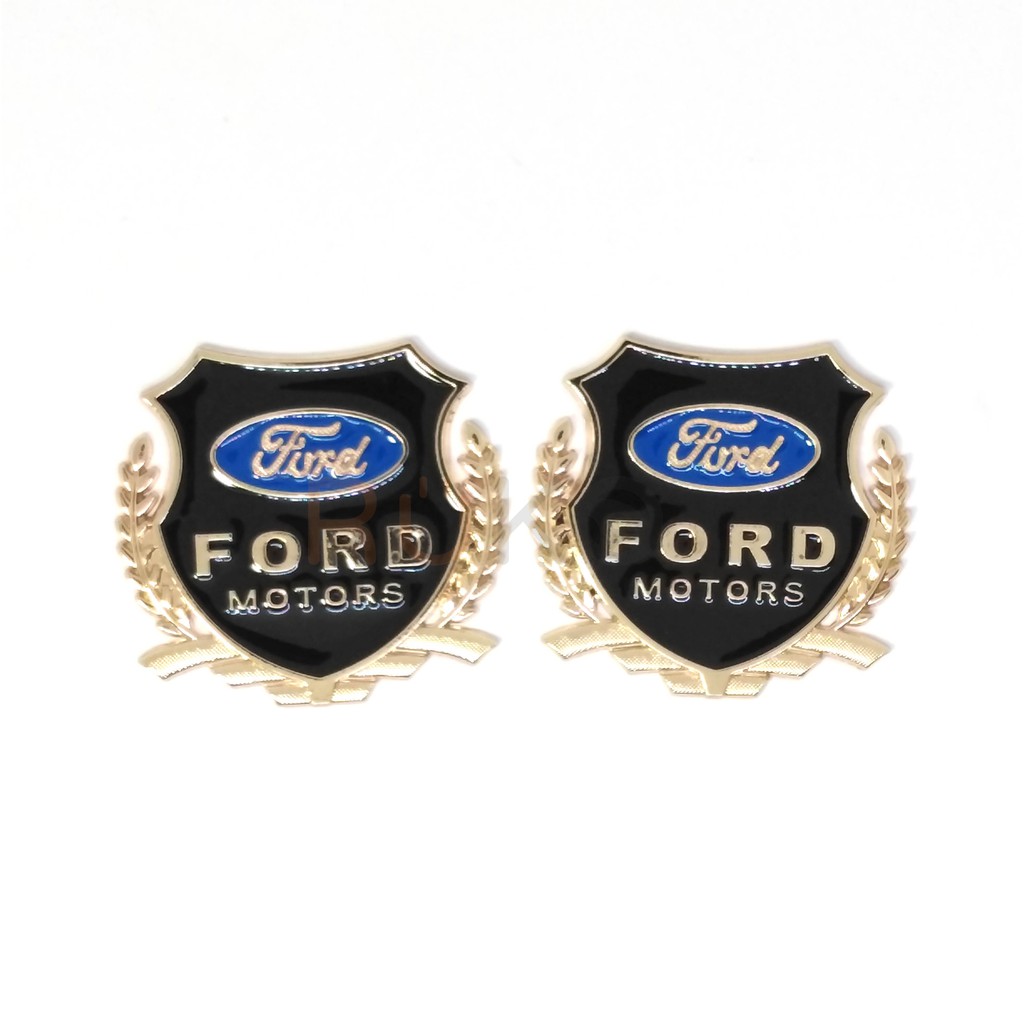 Tem dán, Miếng dán huy hiệu kim loại in logo thương hiệu Ford - 1 chiếc
