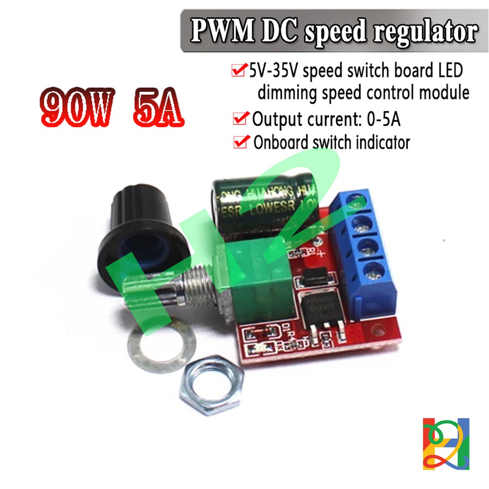 Công tắc điều khiển tốc độ động cơ PWM DC 5v-35v 5A/90W 20khz LED PWM DC-DC