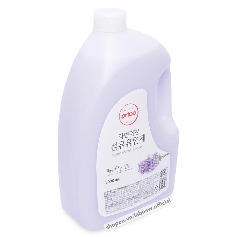 Nước xả ONLY PRICE 3L nhập khẩu 100% từ Hàn Quốc có tem phụ hương Lavender (xịn như nước xả DOWNY)