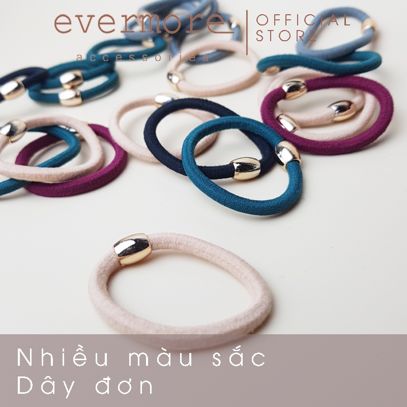 Dây buộc tóc, cột tóc hạt trơn mạ vàng dễ thương, minimalist, thanh lịch CT004