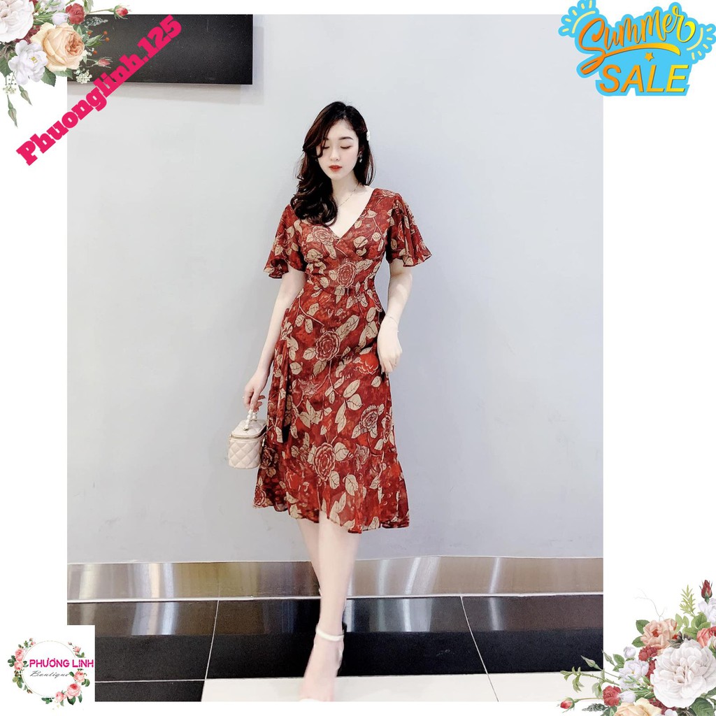 VÁY VOAN XÒE LÁ ĐỎ 2 LỚP | BigBuy360 - bigbuy360.vn