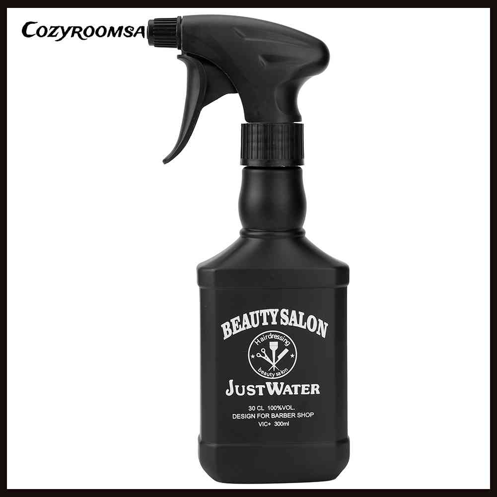 1 Bình Xịt Nước Bằng Nhựa Màu Đen Nhám Dạng Xoay Dùng Trong Tiệm Cắt Tóc