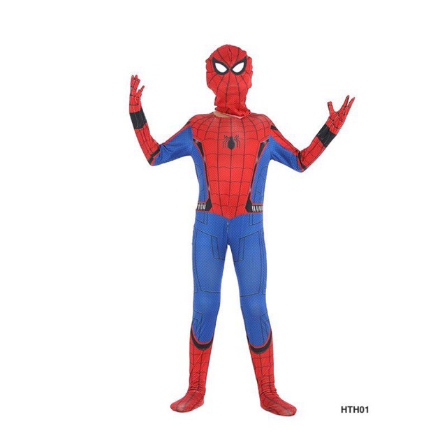 Đồ hoá trang bộ quần áo trẻ em liền thân Người Nhện Spiderman Home. HTH41  [ SẢN PHẨM HOT ]