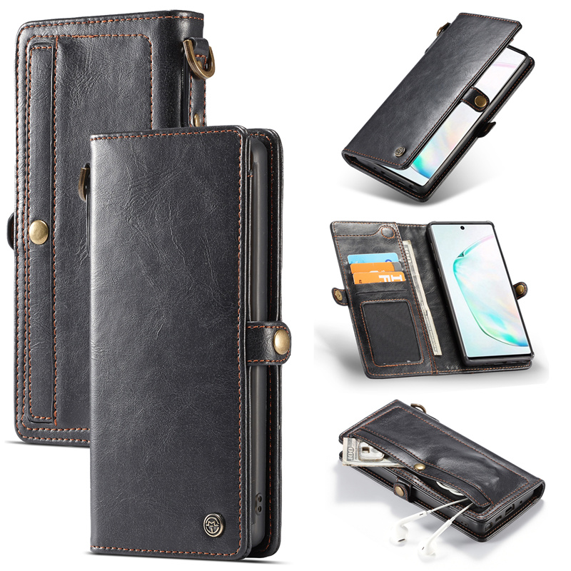 Samsung S8 S9 S10 S20 Plus S10e Note 8 9 10 10+ 20 Ultra Caseme Flip Magnetic Split Frosted Leather Wallet Money Card Bag Single Shell Holder Cover Case