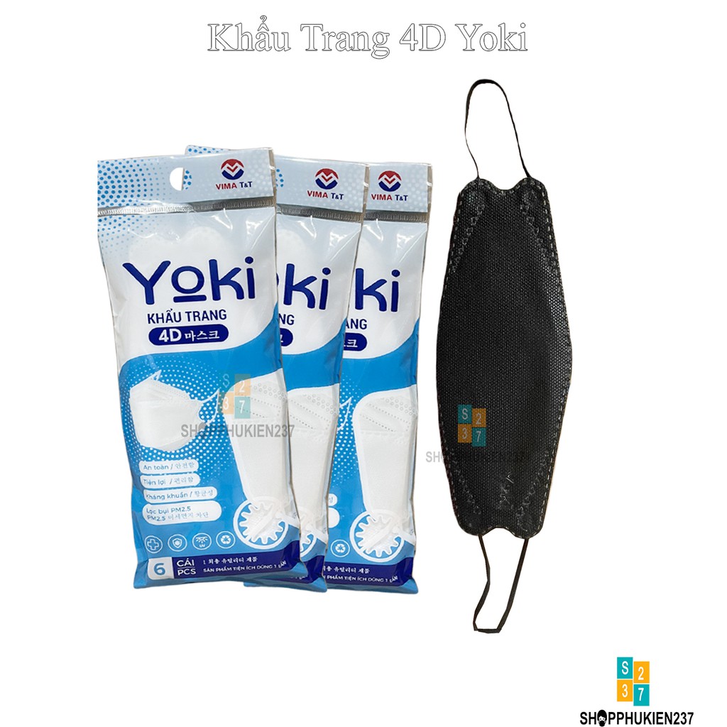 [Mã COSDAY giảm 8% đơn 150K] Khẩu trang 4D Yuki / Yoki thùng 50 gói / gói 6 cái hàng 4 lớp công ty ( Kf94 landmask ) | BigBuy360 - bigbuy360.vn
