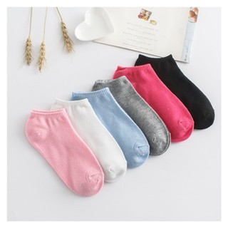 Set 5 đôi vớ,tất nữ màu trơn hàng đẹp -TG3meomeo