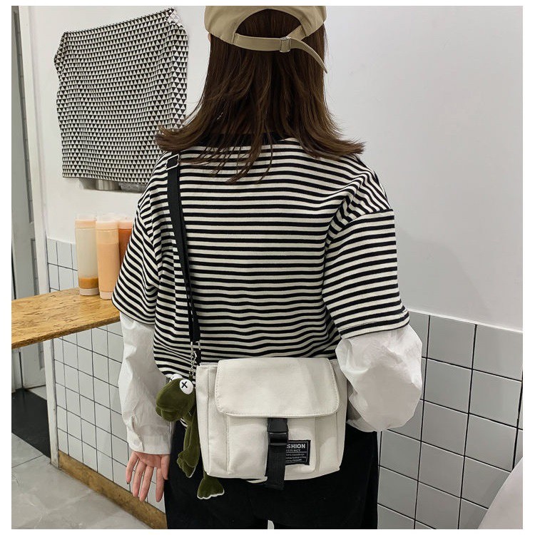 Túi Đeo Chéo Canvas Fashion Thời Trang Hàn Quốc Học Sinh Sinh Viên Đi Học , Đi Chơi | BigBuy360 - bigbuy360.vn