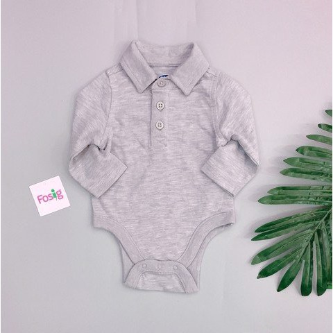 [Mã SKAMCLU8 giảm 10% cho đơn từ 100K] [5-12kg] Bodysuit Tay Dài Bé Trai ON - Xám Đậm