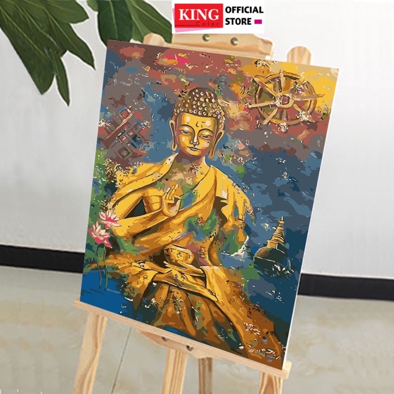 TRANH SƠN DẦU SỐ HÓA PHẬT GIÁO KÍCH THƯỚC 40X50CM TRANH TỰ TÔ MÀU NHIỀU MẪU, CĂNG KHUNG SẴN TẶNG KÈM 1 KHĂN, 1 MÓC TREO