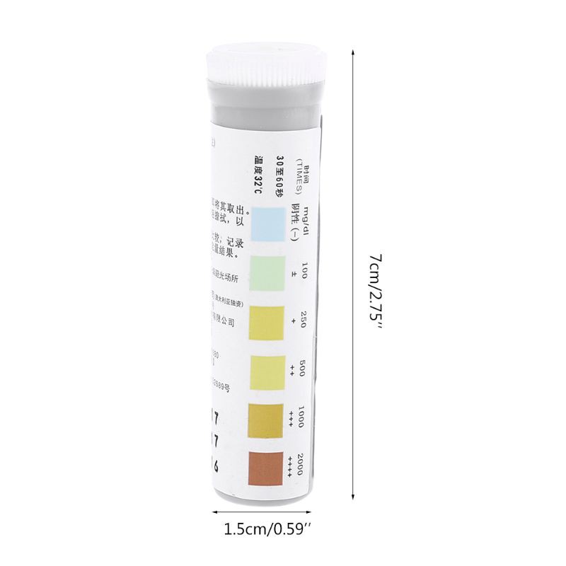 SPMH 20 Strips Urinalysis Glucose Diabetes Urine Strip Test Pack Quick Selfcheck For Urinalysis With Anti-VC Interfer