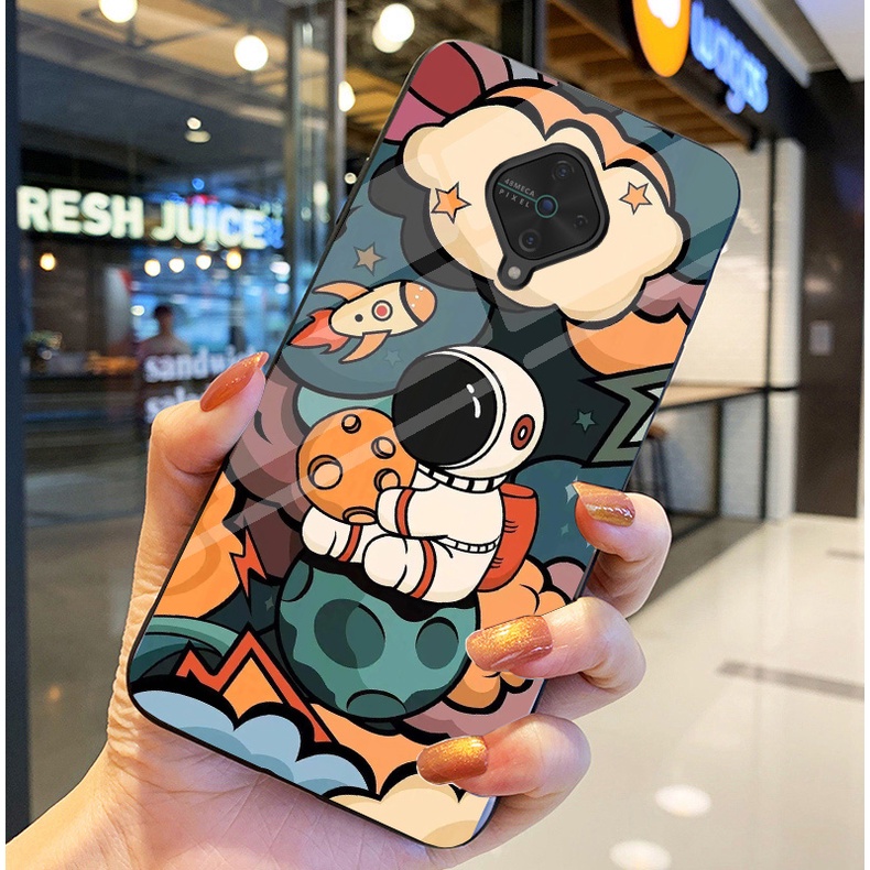 Ốp Lưng VIVO S1 PRO, S1  Ốp kính bóng cao cấp Phi Hành Gia