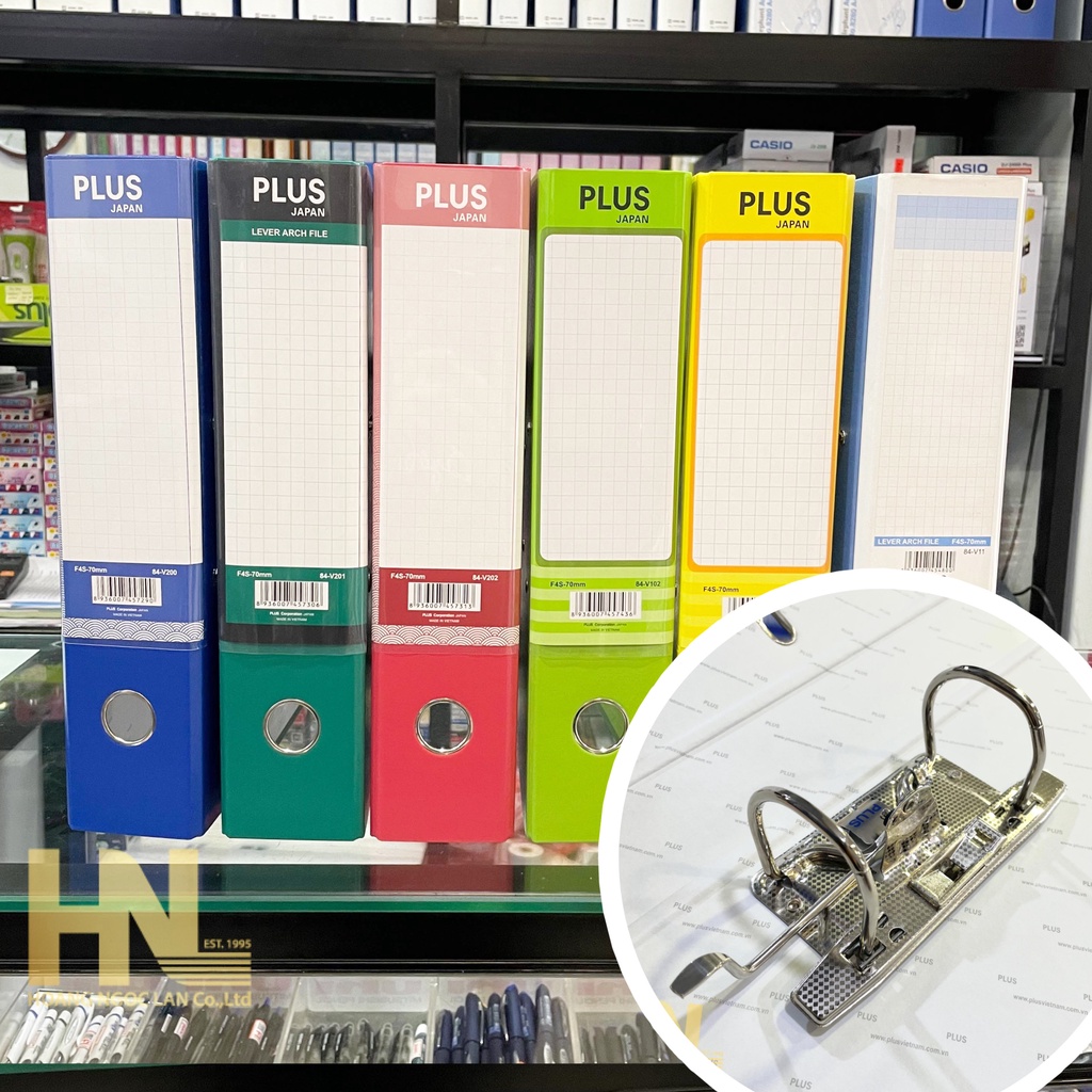 Bìa còng 7cm Plus khổ A4, khổ F có nhiều màu sắc (liên hệ hotline chọn màu), File còng đựng tài liệu - Hàng chính hãng
