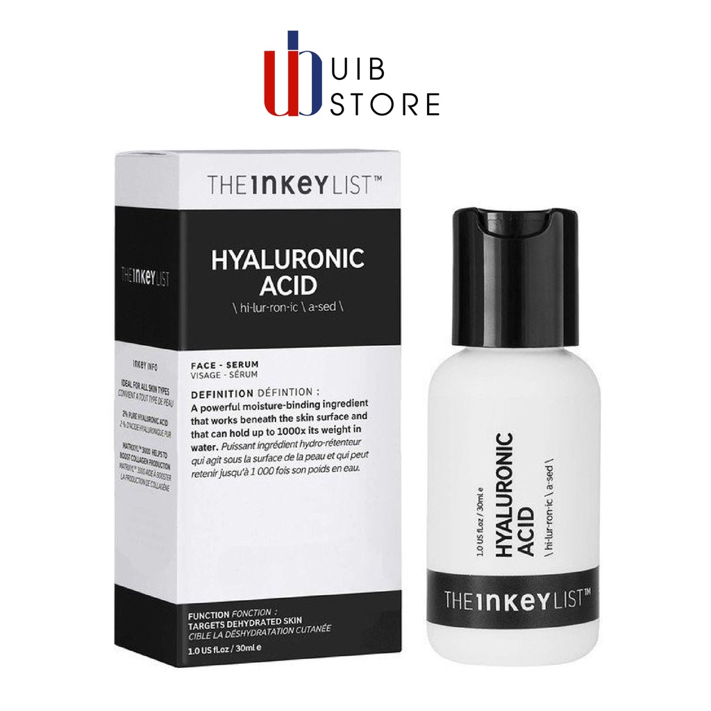 Tinh chất cấp ẩm phục hồi da The Inkey List Hyaluronic Acid Serum 30ml