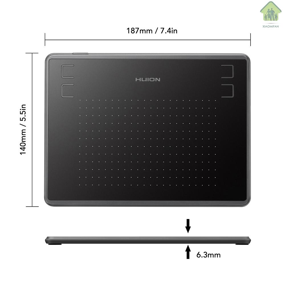 XM Huion H430P Graphics Tablet Drawing Tablet with 4096 Levels Pressure Sensitivity 5080LPI Pen Resolution 233PPS Report Rate