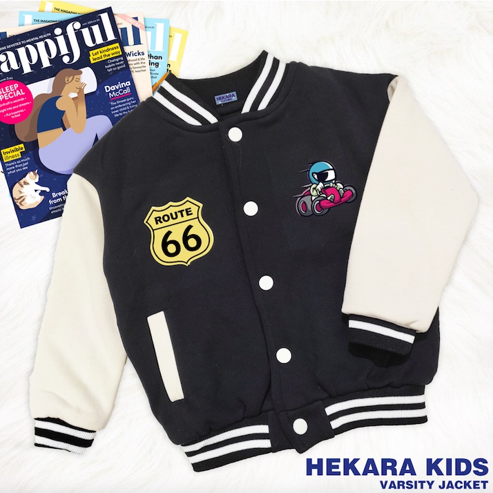 _ Áo khoác Varsity trẻ em họa tiết chất nỉ cao cấp Hekara Kids - Bomber /Varsity