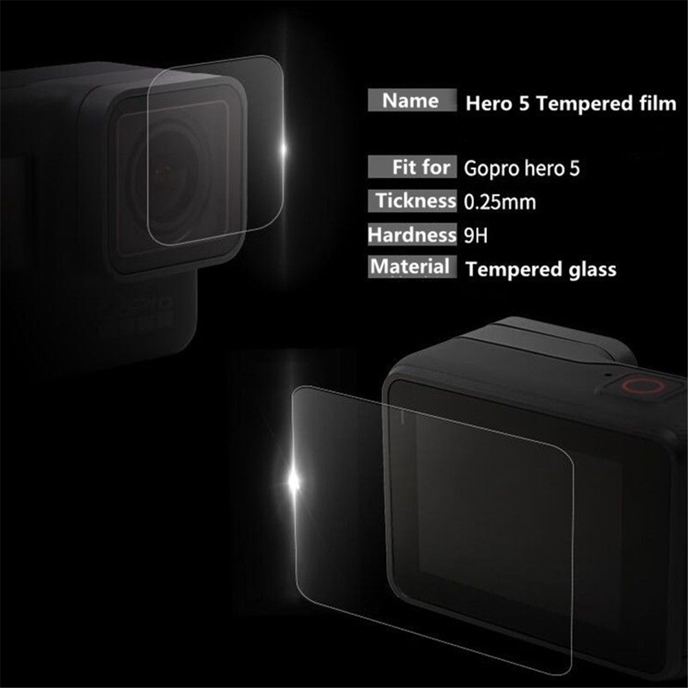 Kính cường lực bảo vệ camera sau kèm phụ kiện cho GoPro Hero 7 6 5