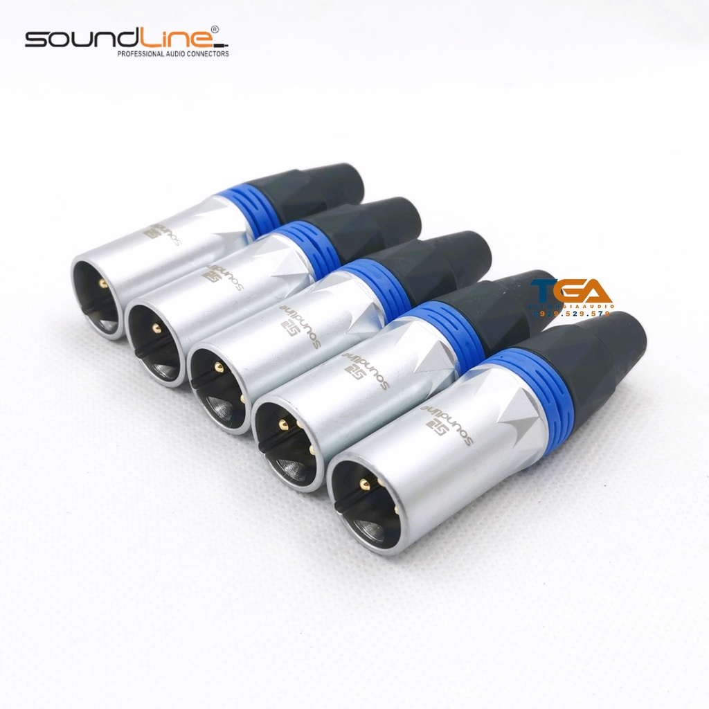 Jack rắc canon, xlr hàn dây, cắm microphone, chân đồng. mạ chrome