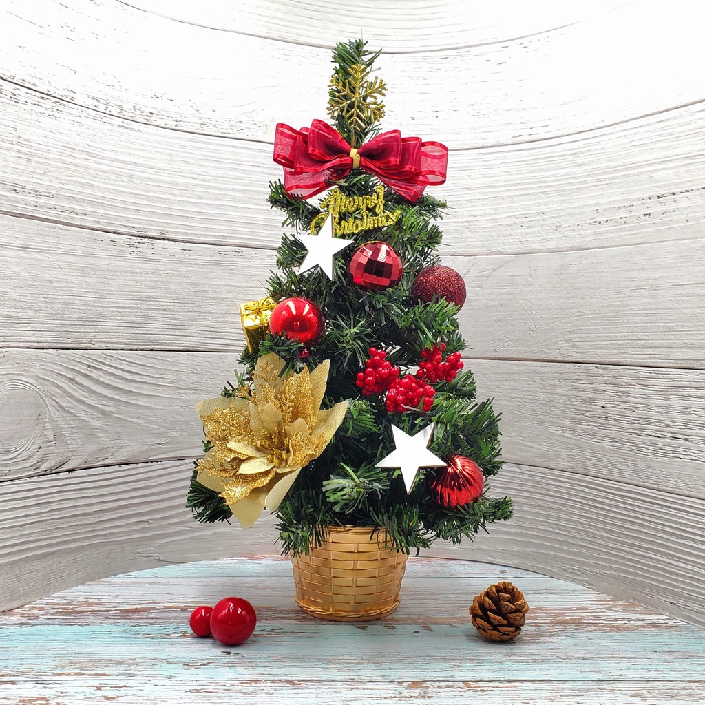 Cây Thông Nhí Để Bàn TL03 Trang Trí Giáng Sinh - Cây 40cm kèm đèn